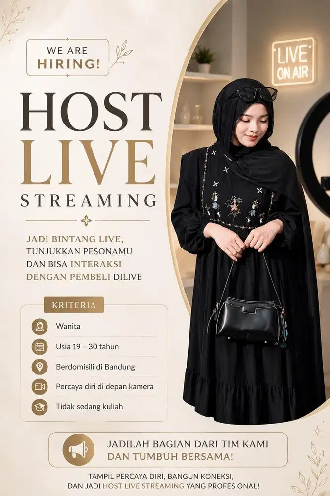 Lowongan Kerja jadi Host Live