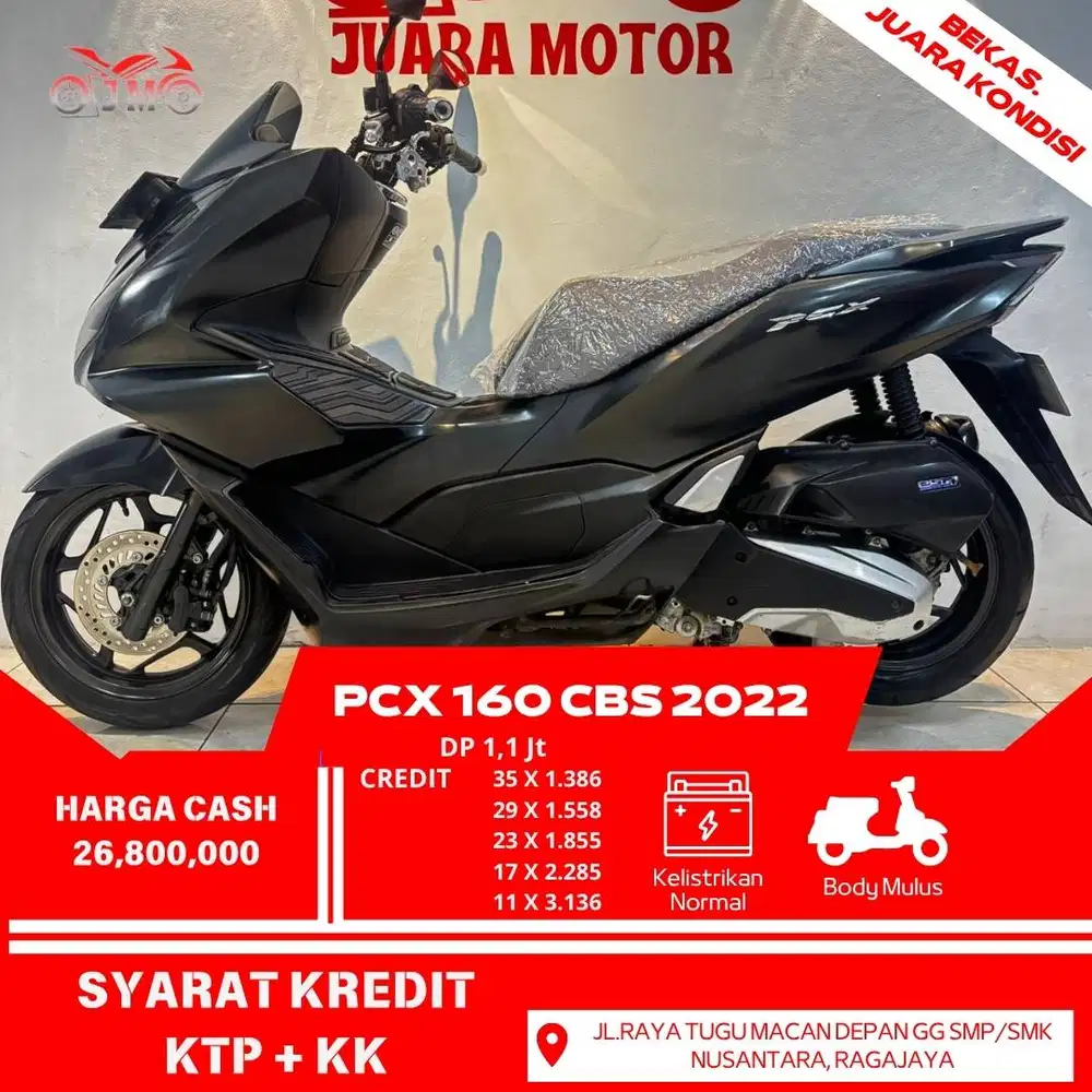 HONDA PCX 160 CBS 2022 CREDIT ANGSURAN RINGAN PROSES MUDAH DAN CEPAT