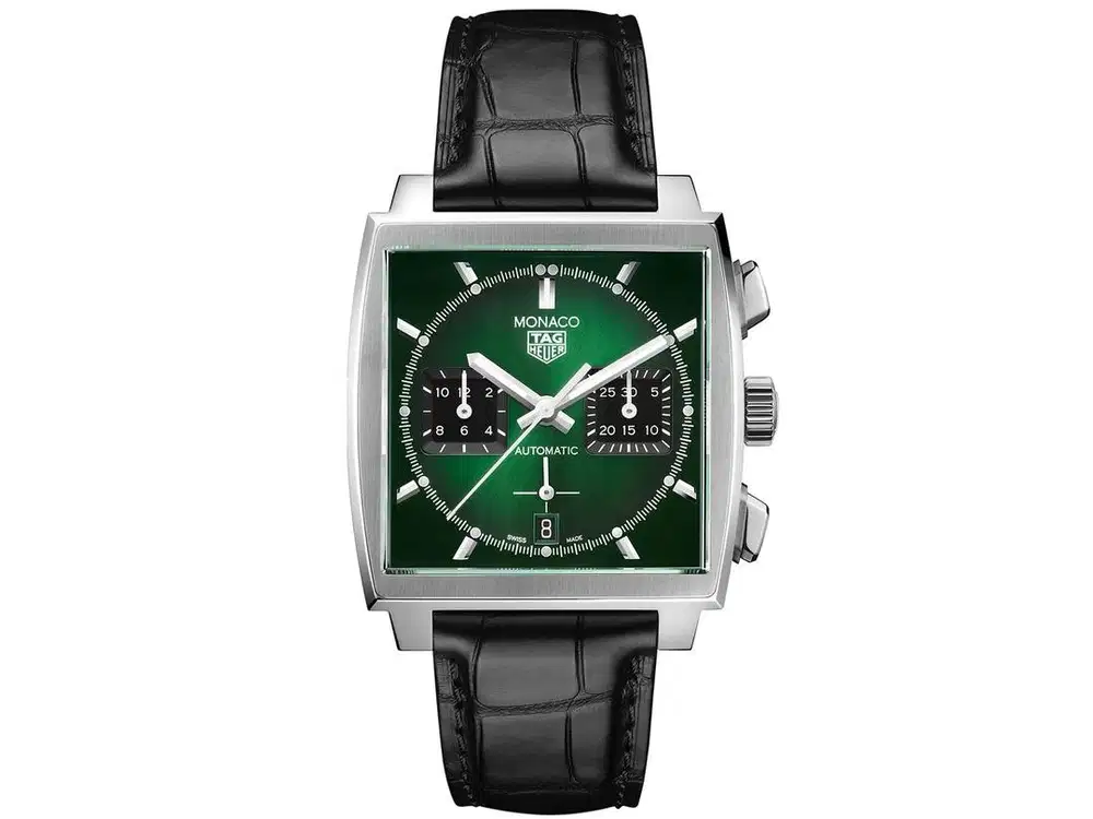 Tag Heuer Monaco Heuer 02 Green Chronograph Leather 39 limited 500p