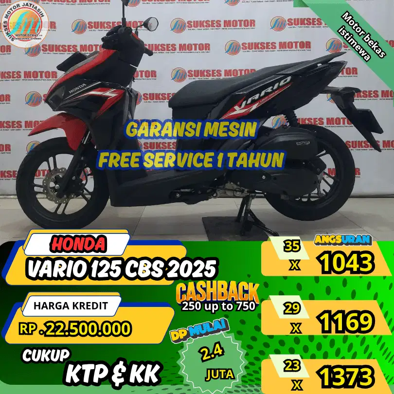 HONDA VARIO 125 CBS 2025 ANGSURAN TERMURAH SYRT KTP&KK(SUKSESMOTOR)