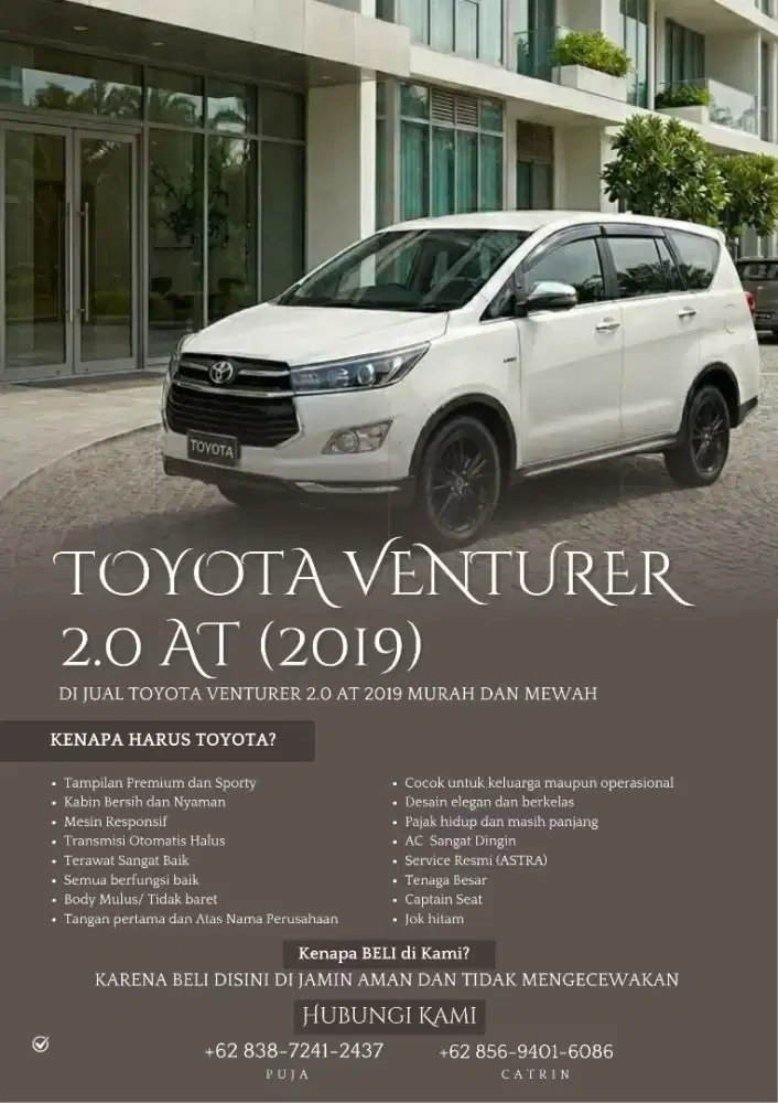 DI JUAL TOYOTA VENTURER 2.0 At Murah dan Mewah