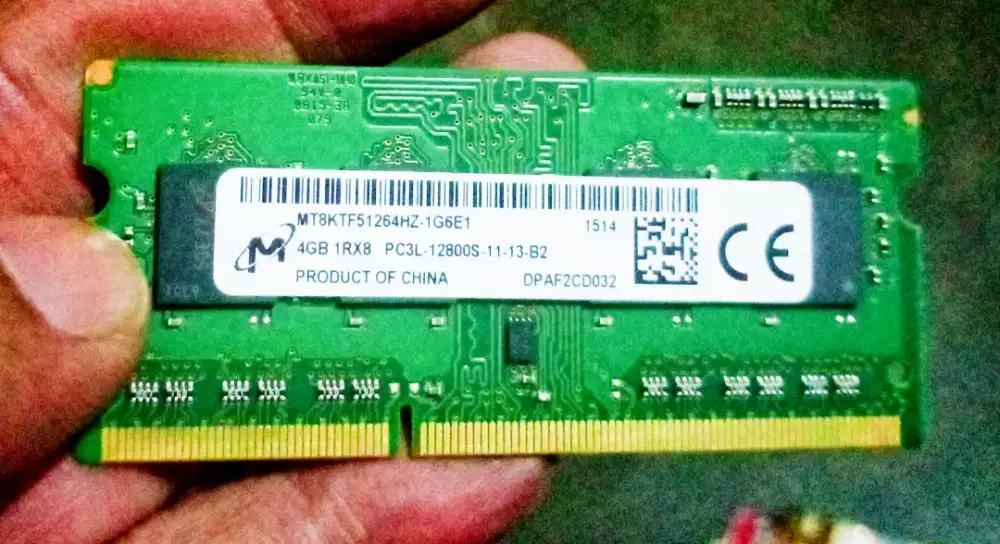 SODIMM FOR LAPTOP/MINI PC DDR3L MICRON 4GB PC12800S JAKSEL