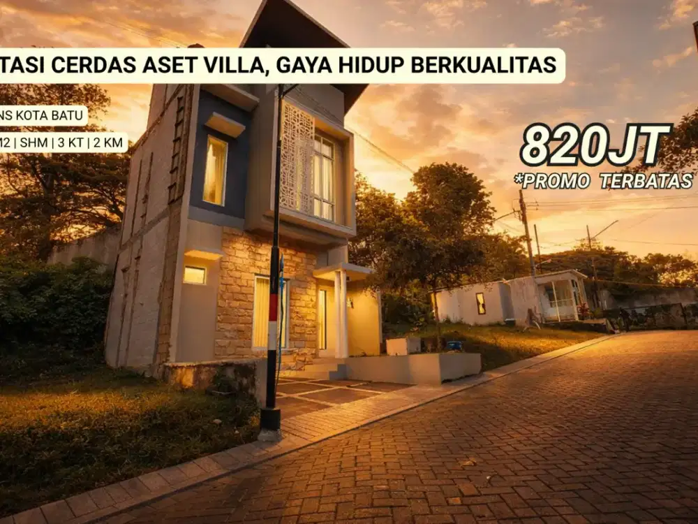 Villa Mewah Area Strategis 5 Menit Alun Alun Kota Batu