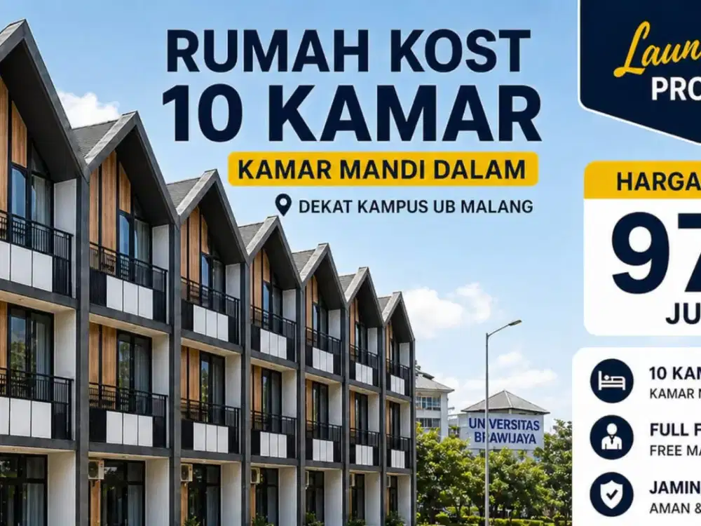 Rumah Kost Eksklusif Dekat Kampus Ternama Kota Malang