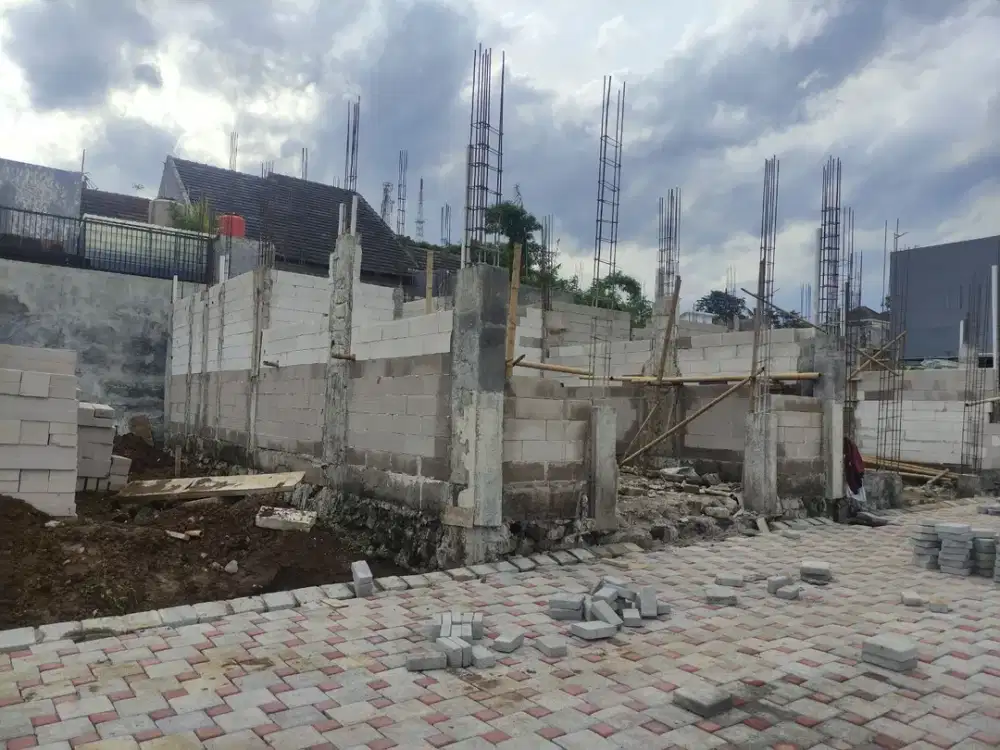 Harga : 1,1 M Luas Tanah : 75 m² Kost Siap Bangun 1M an 2 Lantai 10 Kamar Area Kampus Malang - Bangunan Baru - Akses Mobil - Full Furnished - Free Man