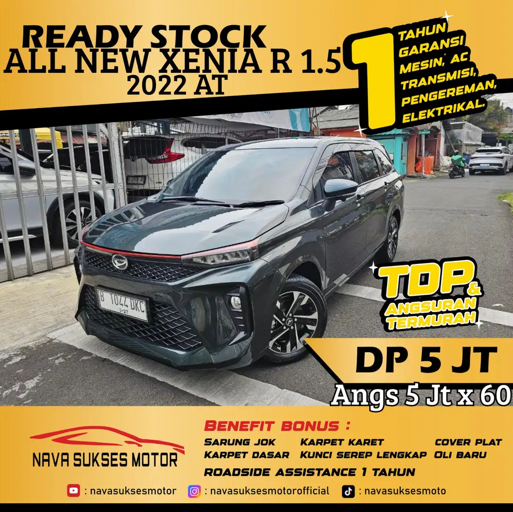 TDP 5 Jt Angs Termurah All New Xenia R 1.5 2022 Matic Hijau Low Km