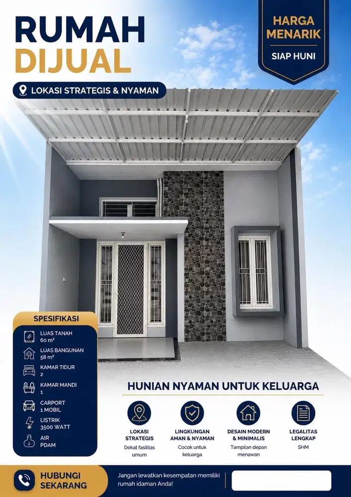 Rumah dijual 1lantai