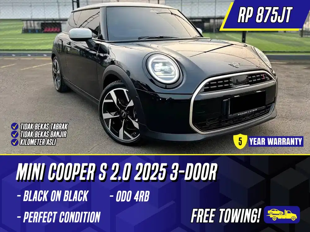 Mini Cooper S 2.0 2025 NIK 2024 3 Door Black Hitam 2 Door