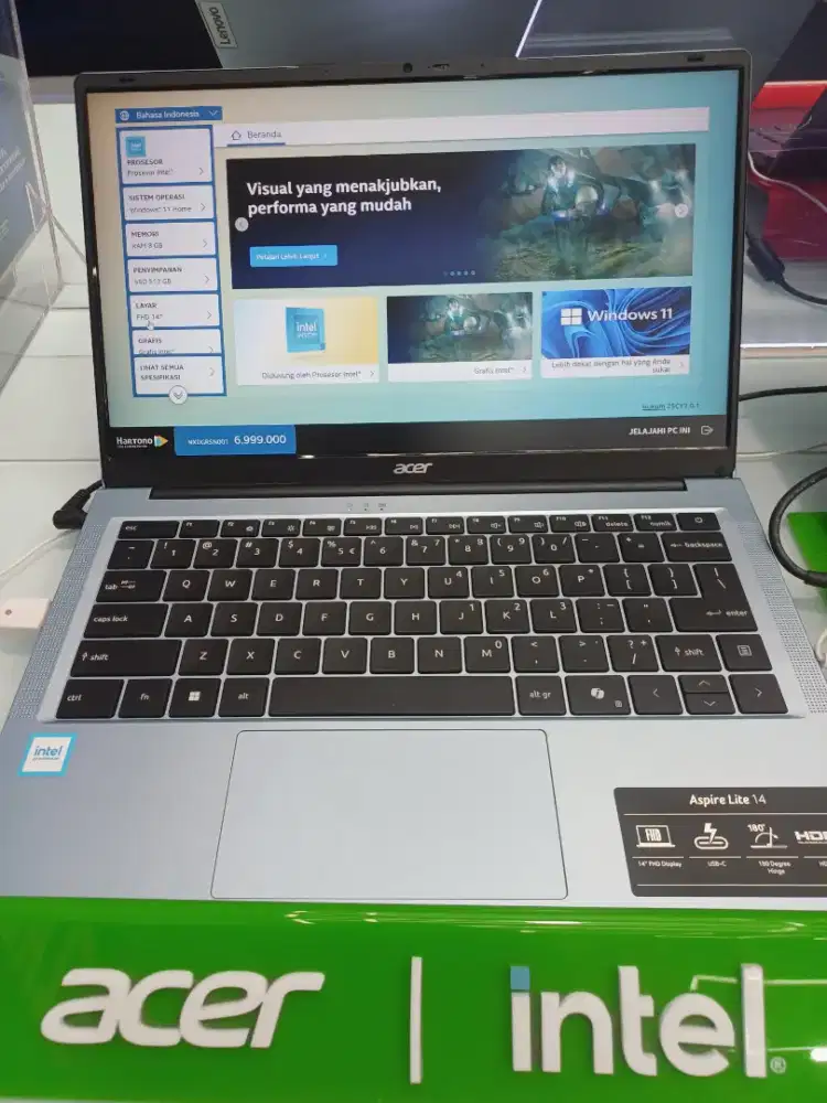 Cicilan tanpa kartu kredit DP 0% Laptop Acer 8/512GB
