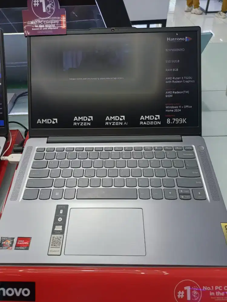 Cicilan tanpa kartu kredit DP 0% Laptop Lenovo AMD Ryzen 3 7320U