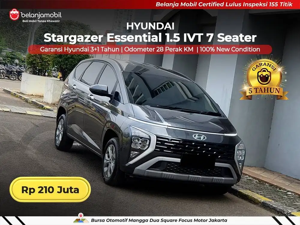 [ KM 0 ] Hyundai Stargazer Essential 1.5 IVT 7 Seater 2026/2025
