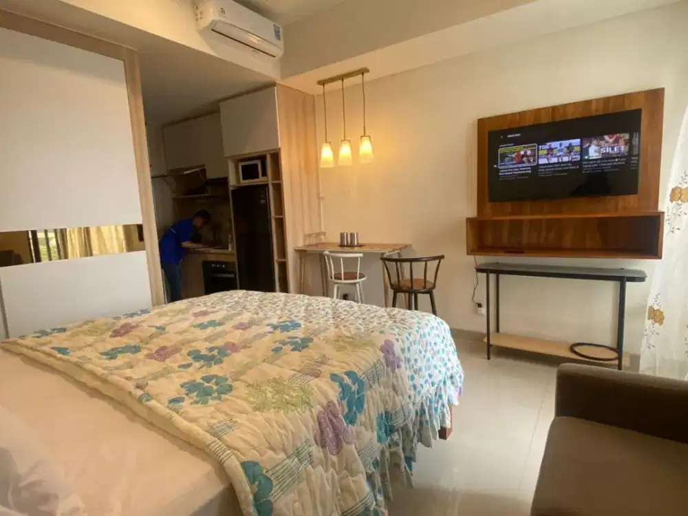 Disewakan Harian Apartemen Cleon Park Full Furnish & Minimalis Di Lantai 15