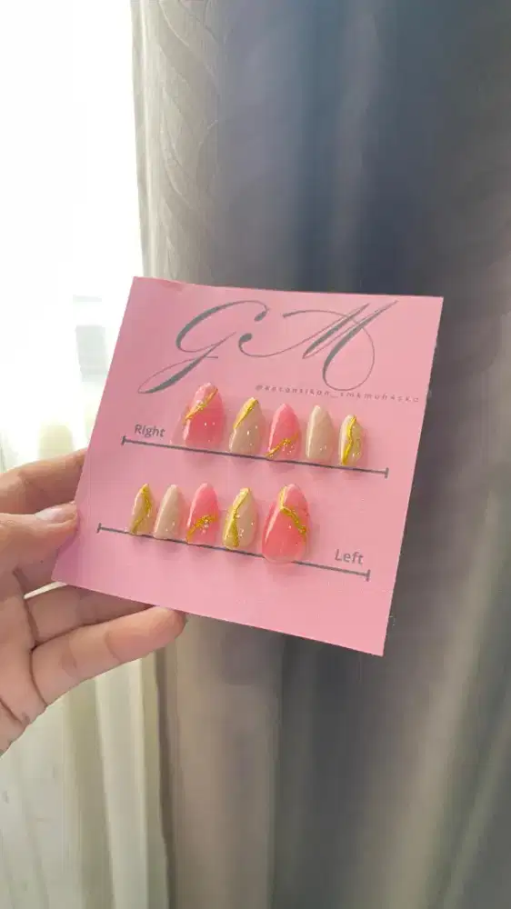 Press On Nails Handmade Cantik dan Elegan