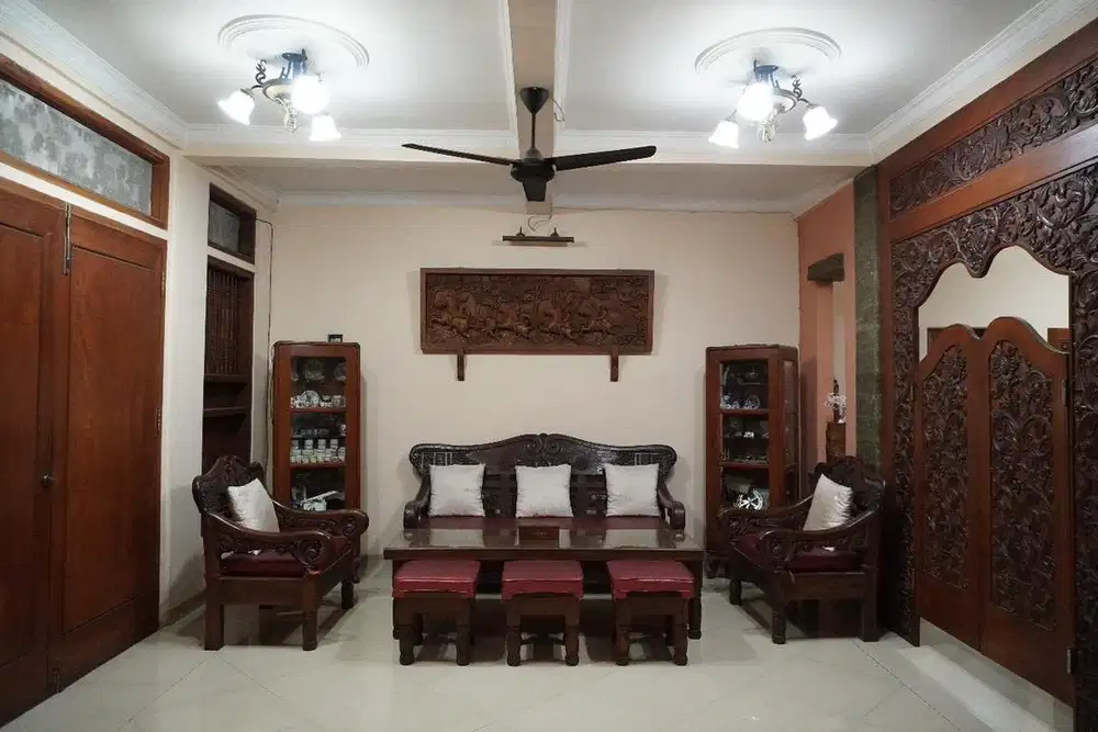Set Ruang Tamu Jati kursi dan meja