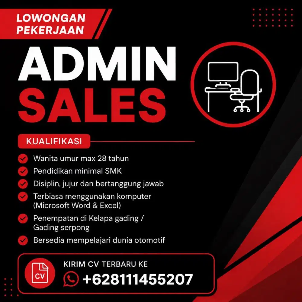 Lowongan kerja admin