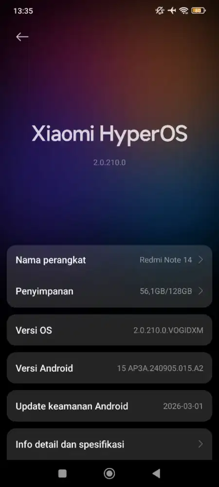 Jual HP redmi note 14 8/128