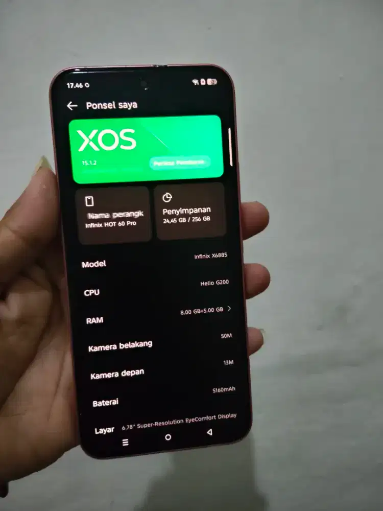 infinix hot 60 pro 8/256 fullset orian