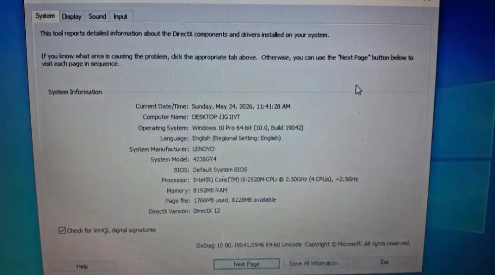 Laptop Lenovo T420