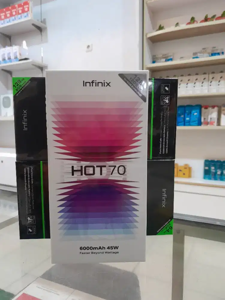 Infinix Hot 70 6/128Promo+ bonus cash & credit garansi resmi 100%