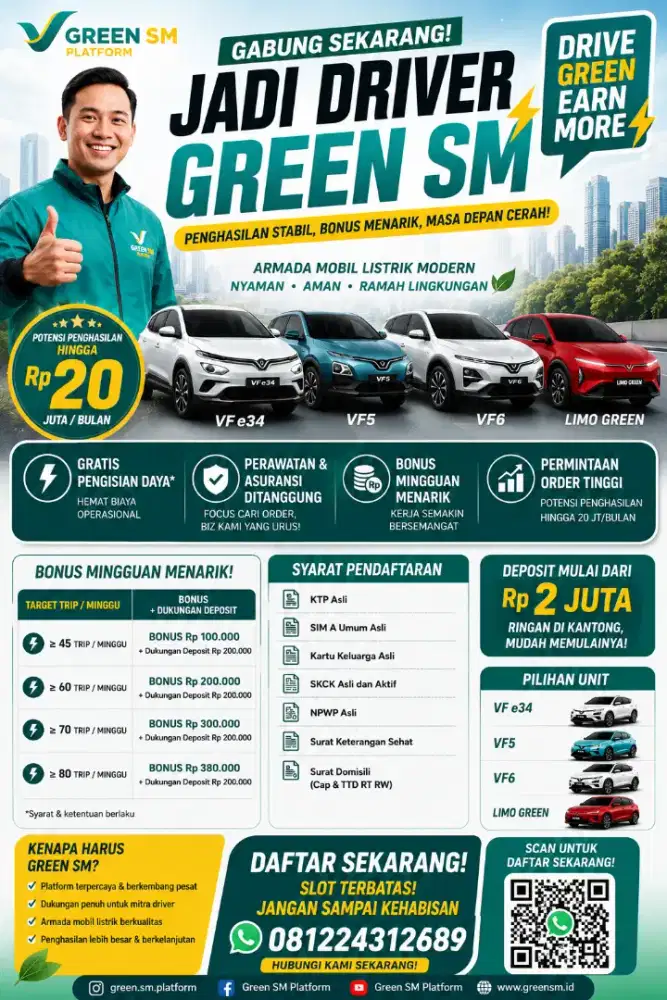 OPEN REKRUTMEN DRIVER GREEN SM