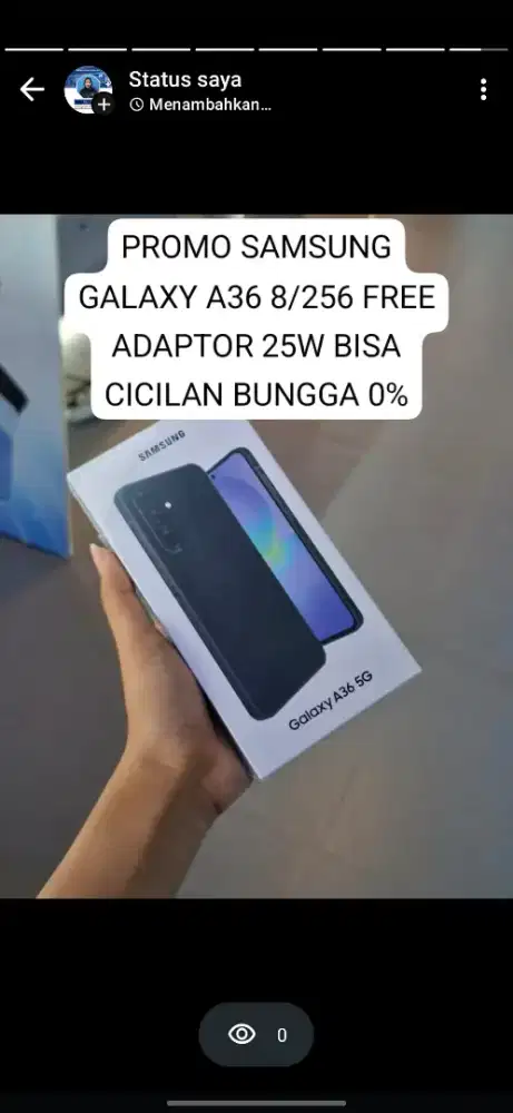 STOK TERBATAS SAMSUNG GALAXY A36 8/256 HARGA PROMO  FREE ADAPTOR