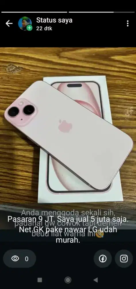 Cuma 5 jt iPhone 15 Wifi Only