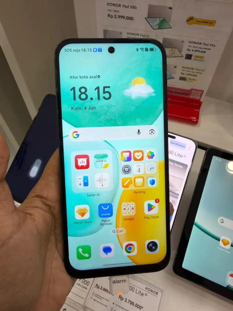 honor x6c 12/256gb free case & antigores