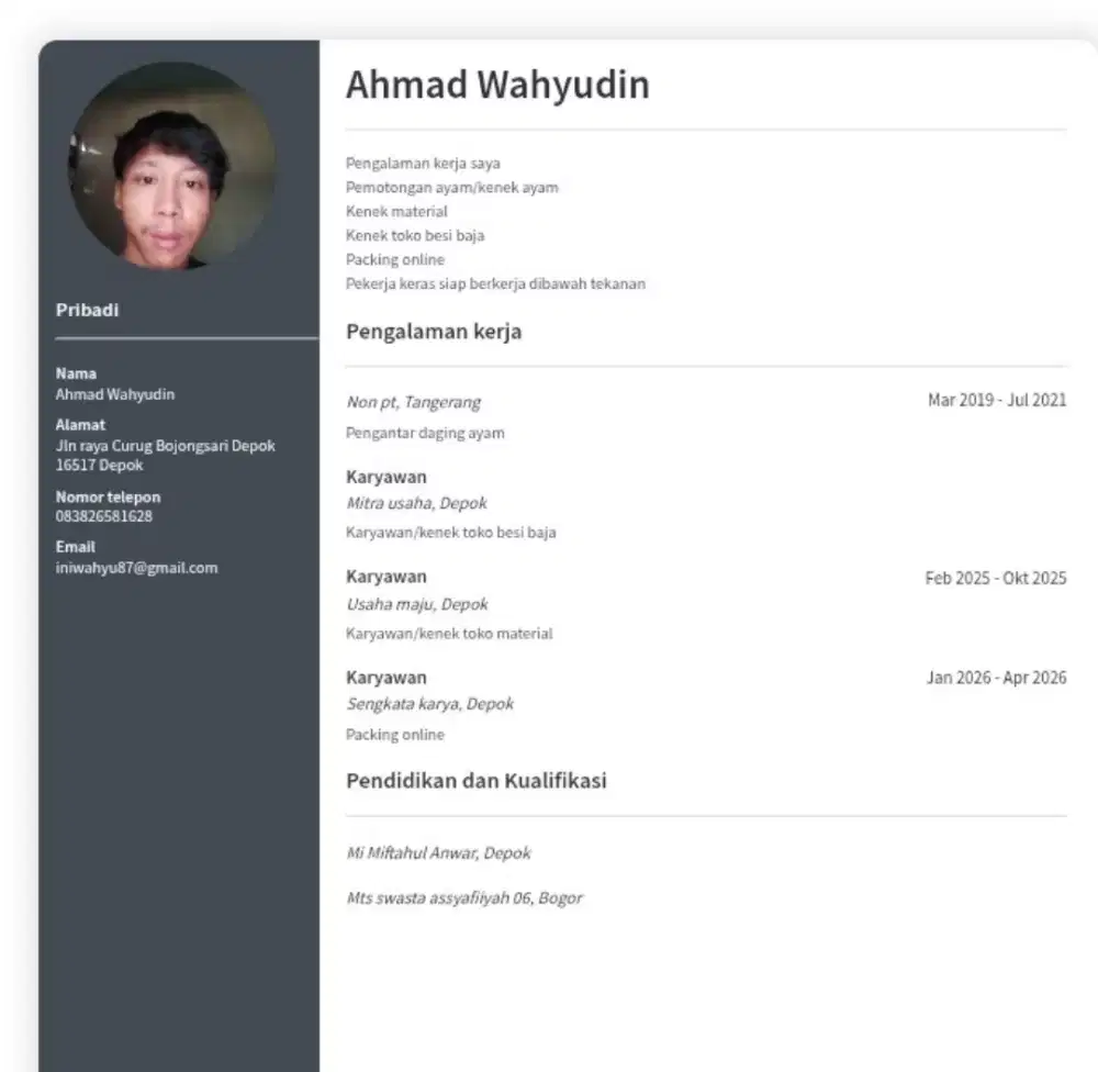 Bismillah cari kerja