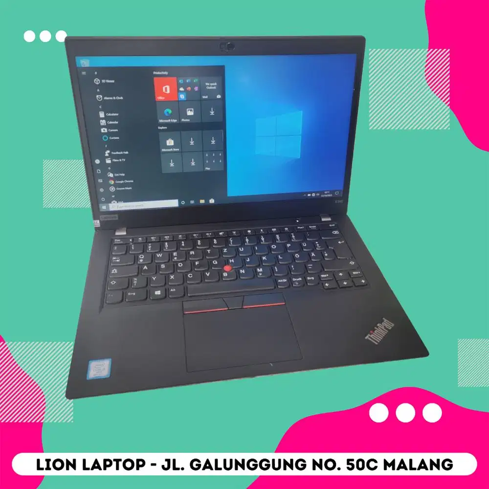 RAM 16GB SSD 256GB Core i5 Gen 8 Slim Lenovo Thinkpad X390 [04|06]