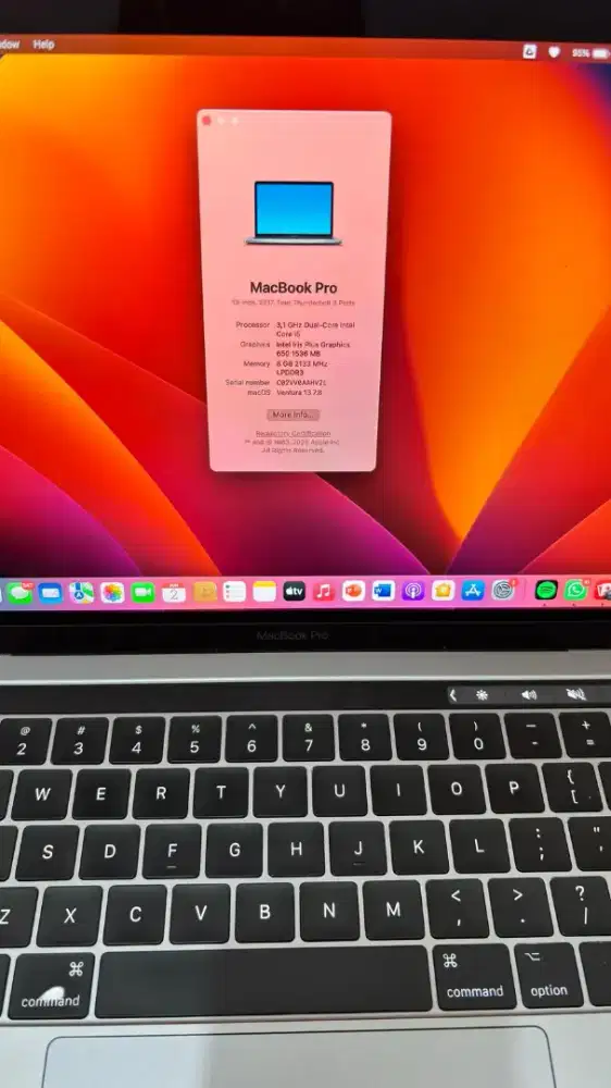 MacBook Pro 2017 13” i5/8/256GB Touchbar