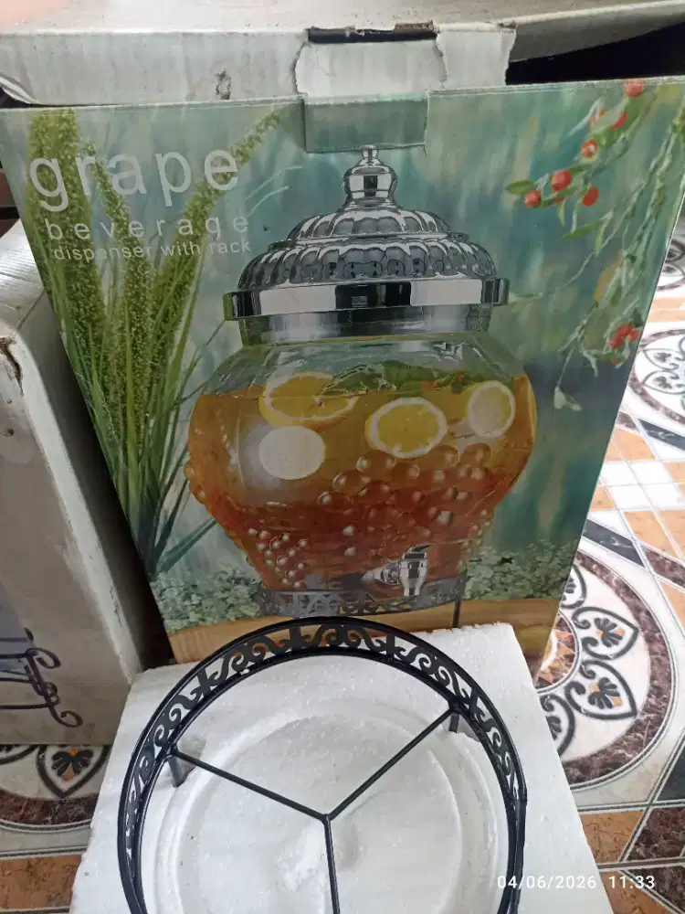 Dispenser glass 11 liter / dispenser minuman
