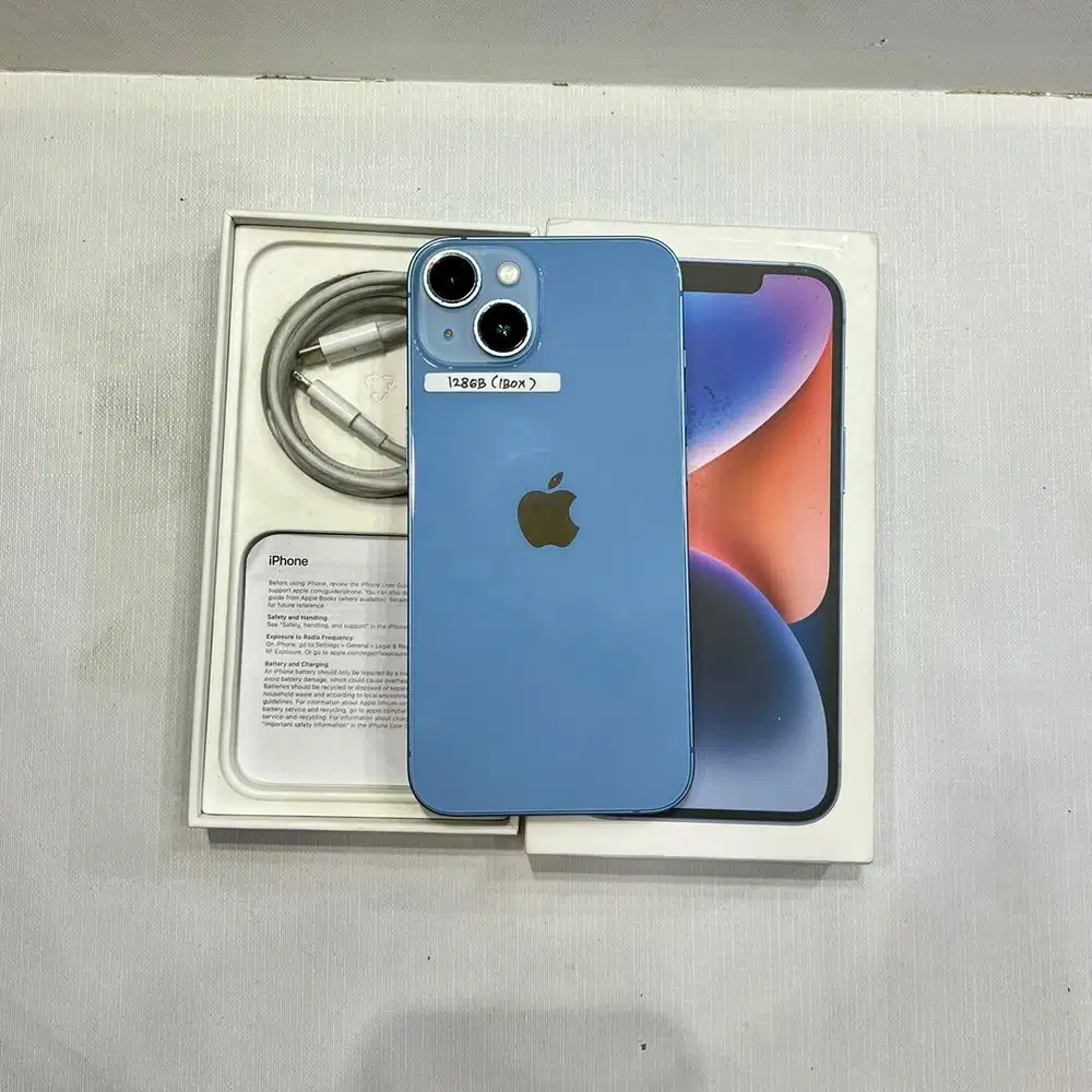 iphone 14 128gb resmi ibox fisik mulus full original