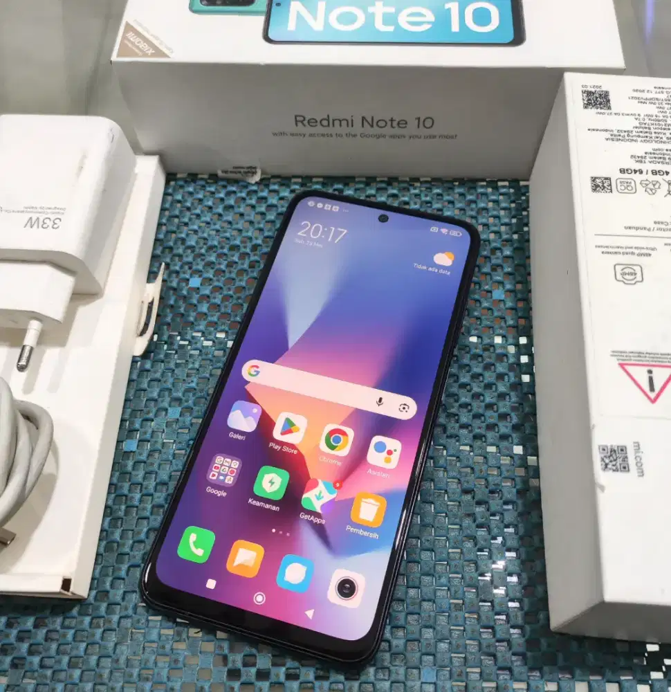 Redmi Note 10, 4/64Gb Fullset, bisa TT