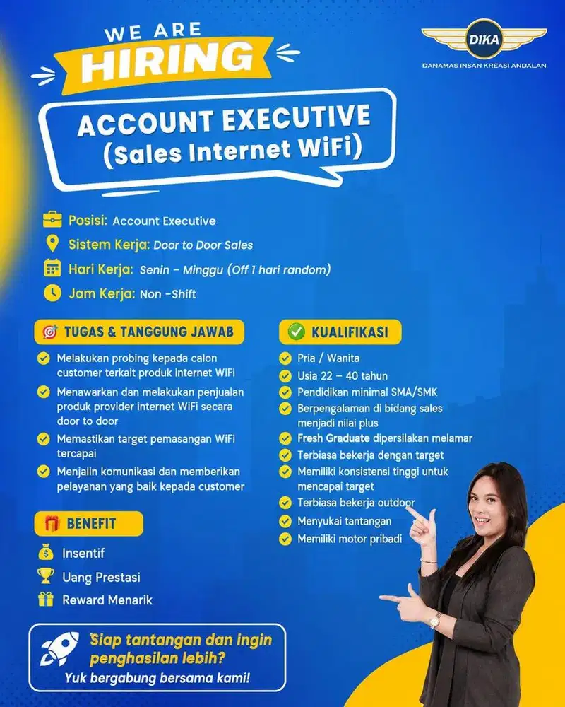 LOKER SALES WIFI JABODETABEK