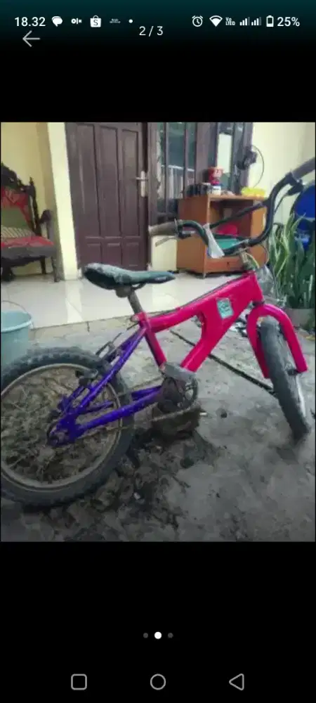 Jual sepeda anak siap pakai bekas.