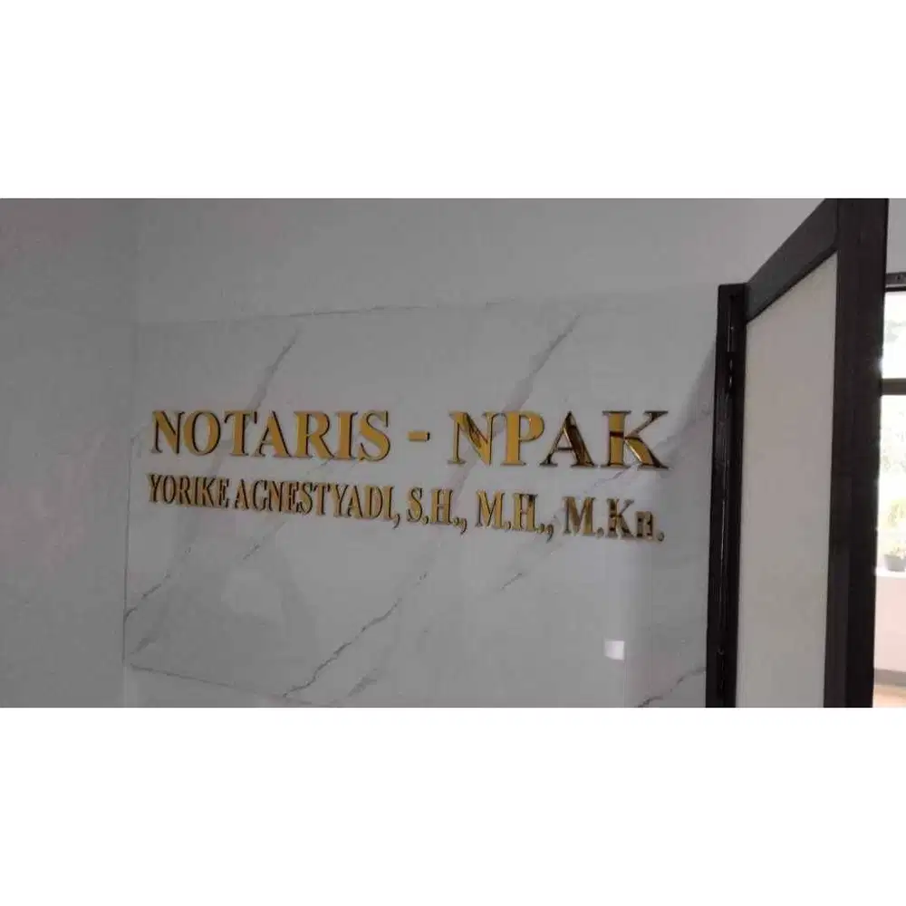 Custom Huruf Timbul Acrylic + Spon Ati Cepat Dan Murah untuk plang nam