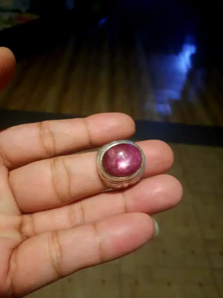 Batu cincin ruby ring perak