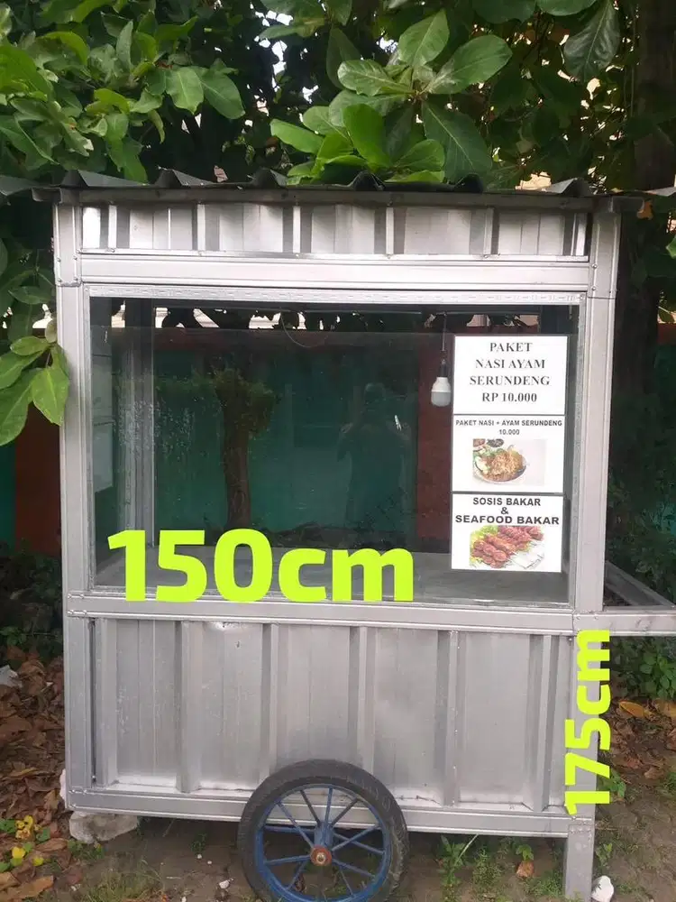 DIJUAL GEROBAK RODA BESAR PANJANG MASIH SANGAT BAGUS MURAH