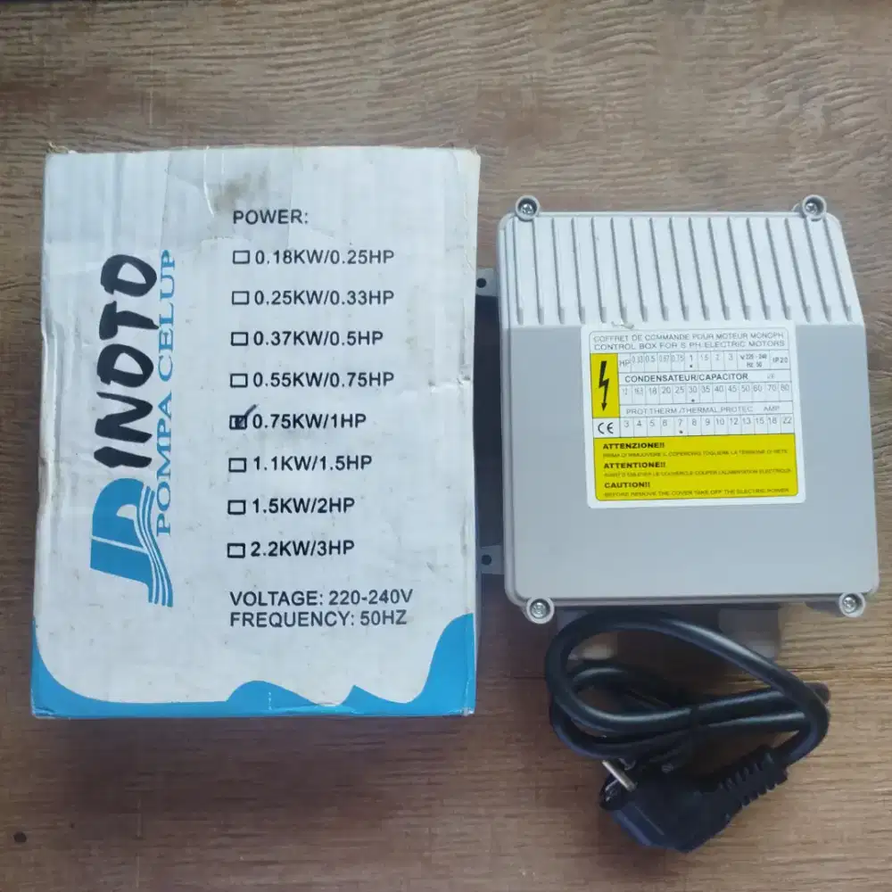 INOTO 1HP Panel Control Kontrol Box Pompa Air Satelit Submersible Pump