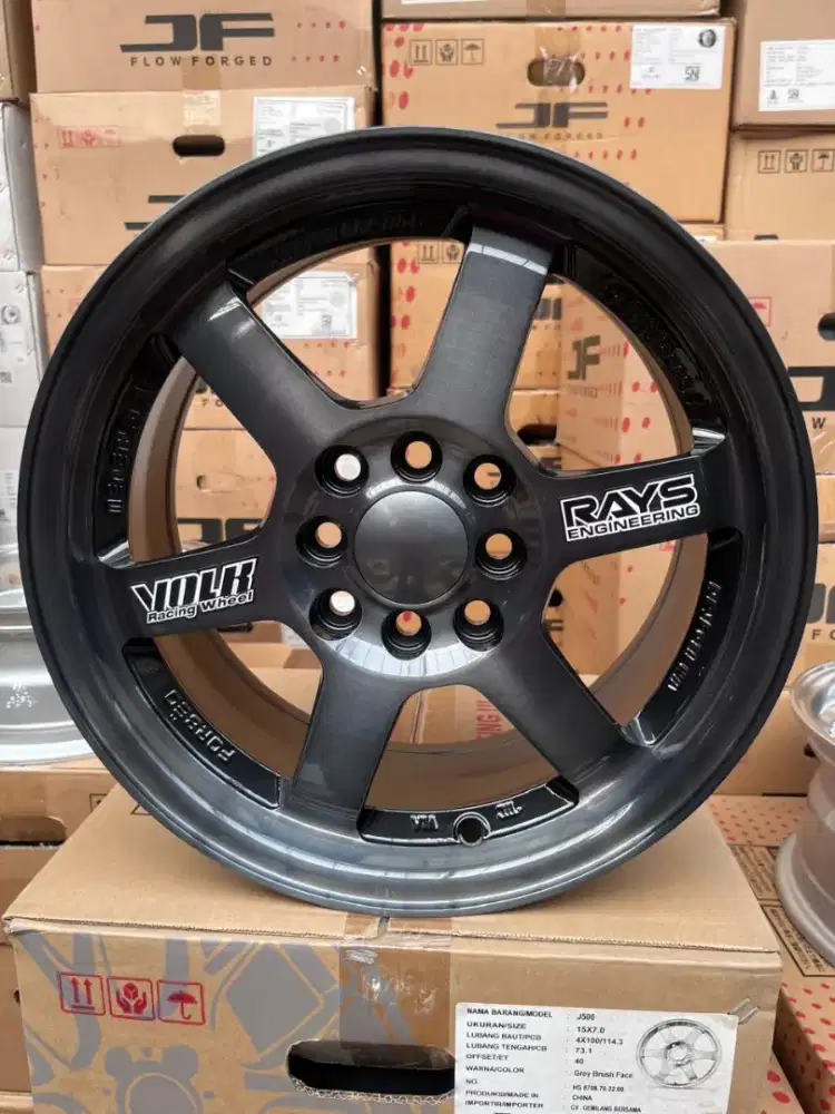 Rays te37 ring 15 lebar 7 pcd 4x100/114,3 ET 40 brush grey