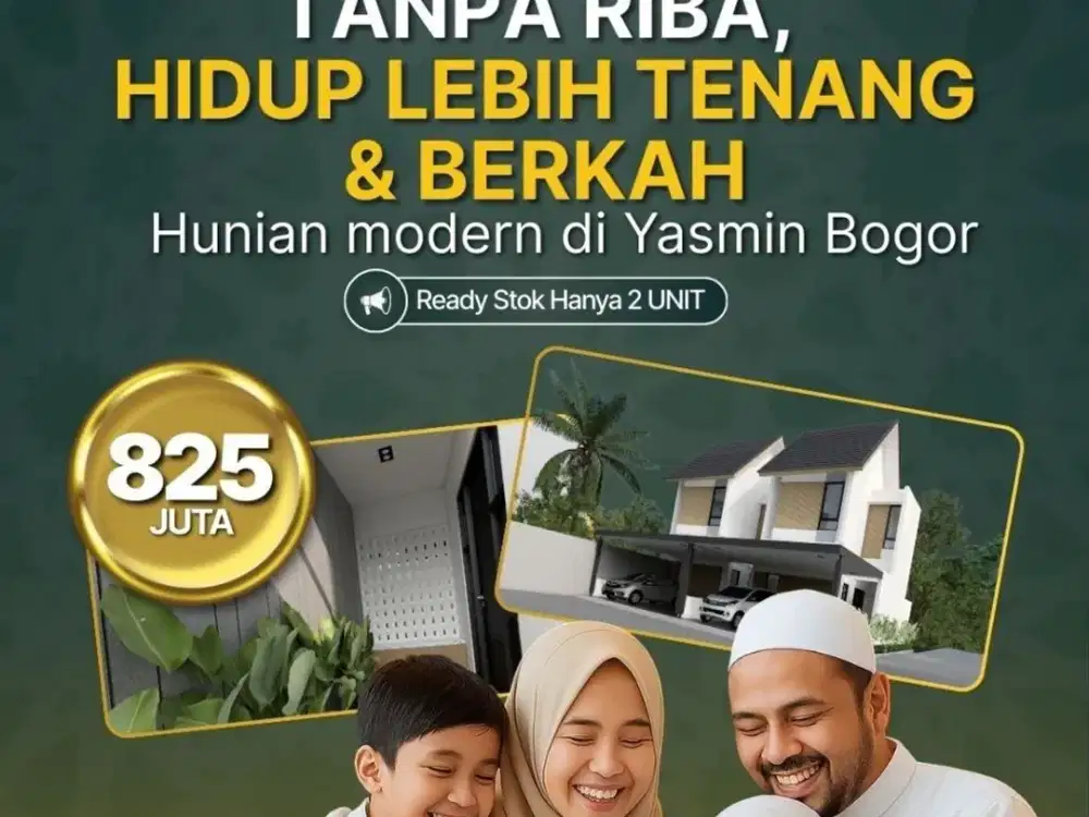 Rumah Baru 2 Lantai Ready Di Yasmin Bogor Sektor 3, Lokasi Bagus