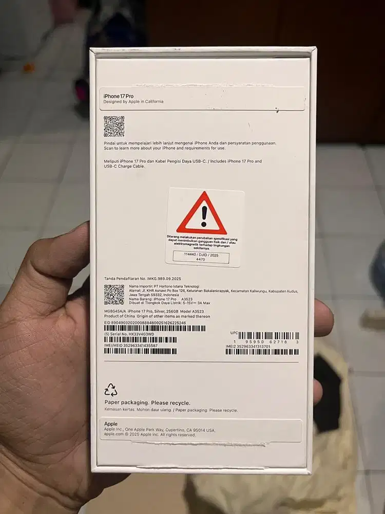 Iphone 17 pro 256 ibox