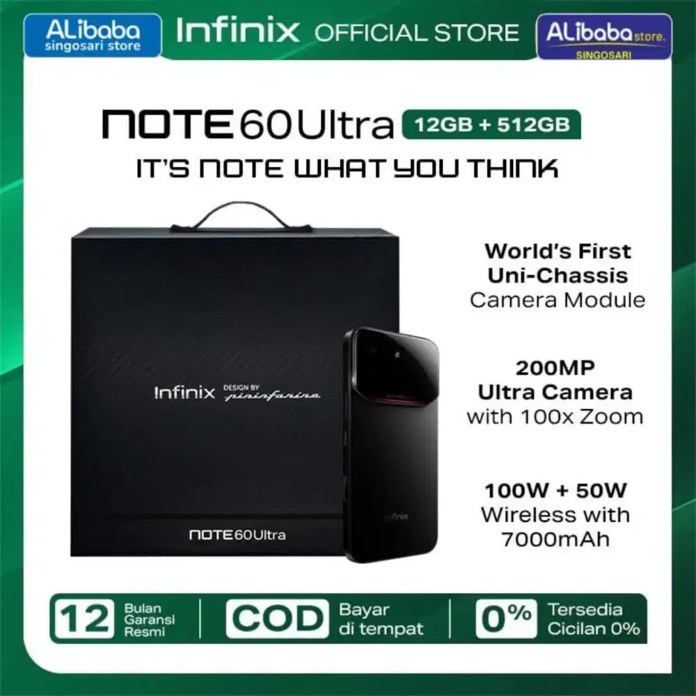 NEW ARRIVAL! Infinix Note 60 Ultra 12/512GB – Spek Sultan!