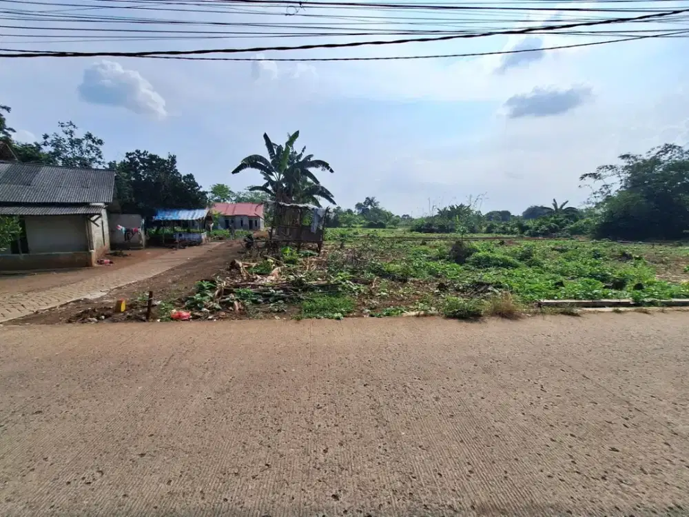Tanah Strategis Tepi Jalan Ramai Dekat Stasiun Jatake, bisa Cicil 12x