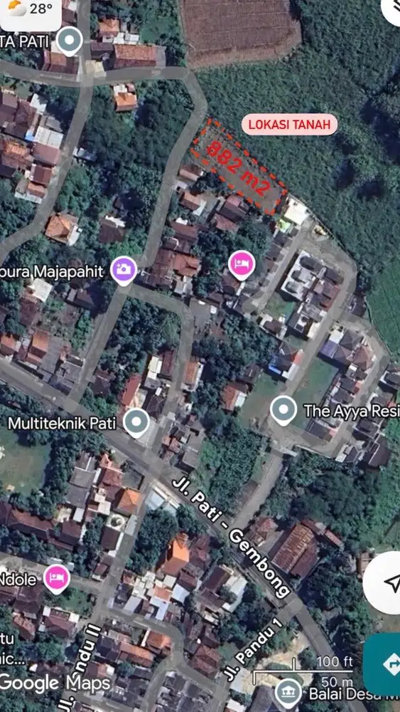 Jual Tanah Pekarangan Rendole Pati, Siap Balik Nama