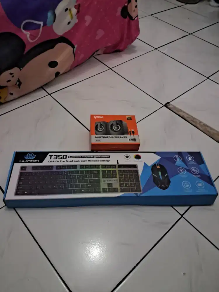 Quinton T350 Keyboard RGB, Mouse & Speaker OLIKE