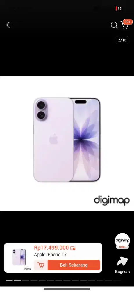 IPHONE 17 LAVENDER 256GB