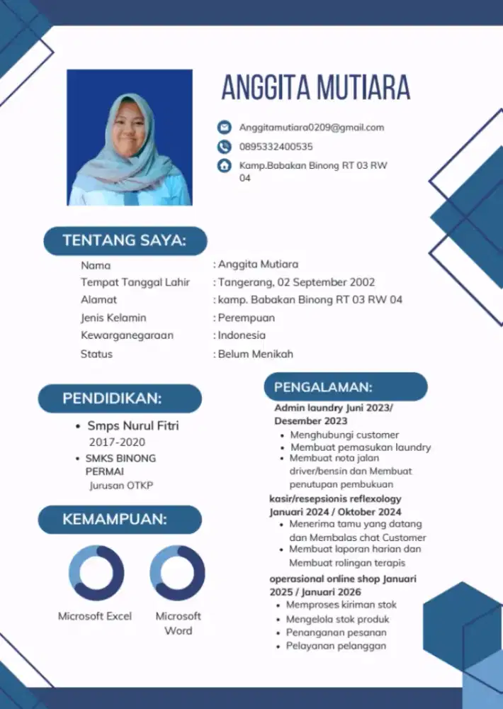 Cari kerjaan, admin,kasir, olshop