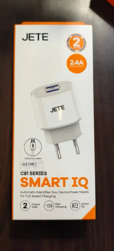JETE C81 Type C Charger Dual Output 2.4A Fast Charging