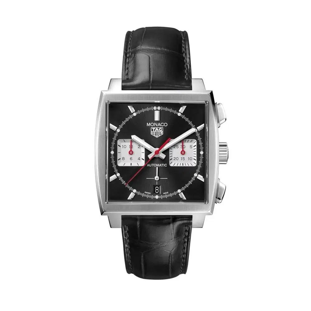 Tag Heuer Monaco Heuer 02 Black Chronograph Leather 39 limited 500p